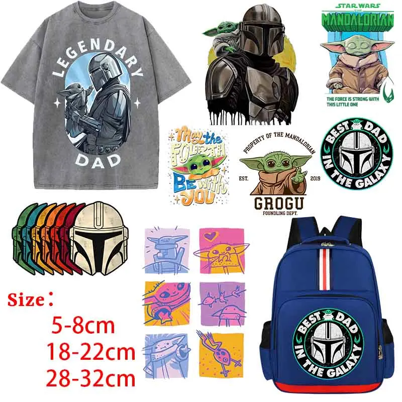 Baby Clothing Usa - Stars-Aufbügel-Patches für Kleidungsdekoration, Wärmeübertragungsaufkleber, Baby Yoda