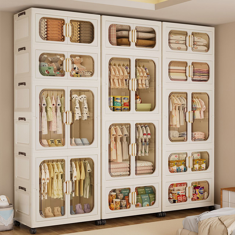 Baby Clothing Dresser - Bunter, faltbarer Kinderkleiderschrank – Große Aufbewahrungsbox